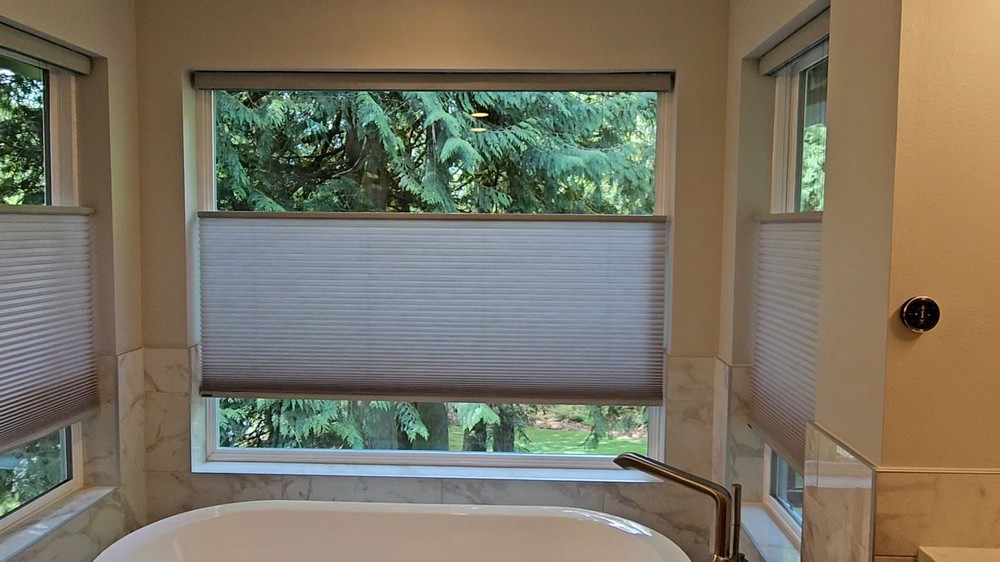 Incredible Norman Smart Motorization Top-Down Bottom-Up Honeycomb Shades on 104th St SE in Snohomish, WA